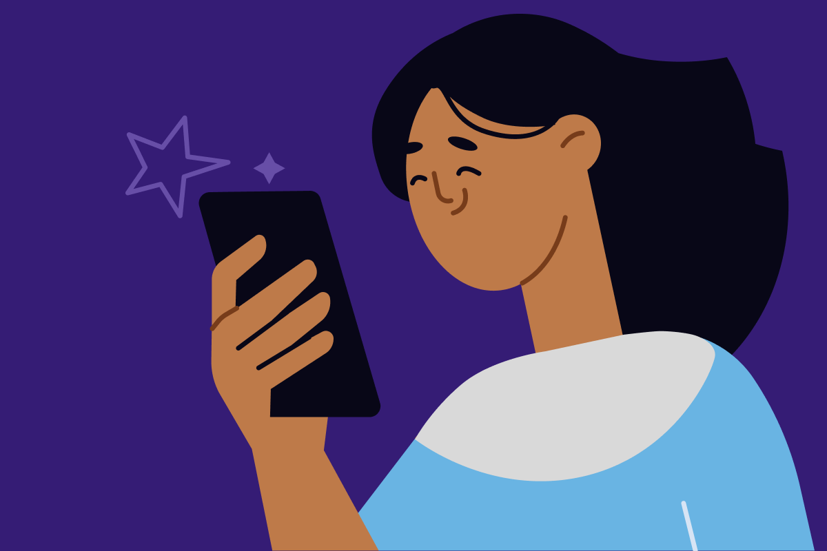 girl with a phone